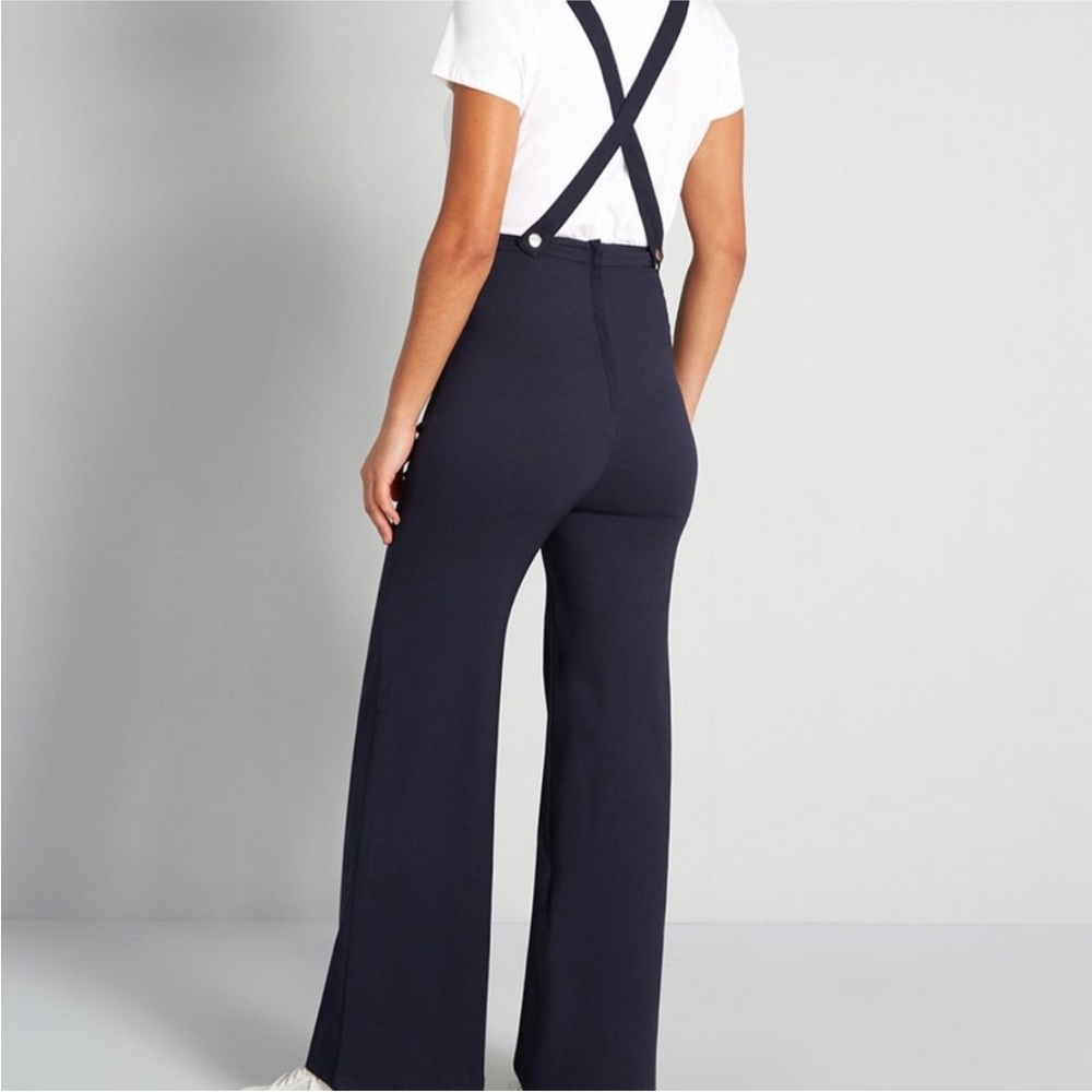 Modcloth X Collectif Kayden Enchanted Embroidery Dungarees New - Picture 2 of 16